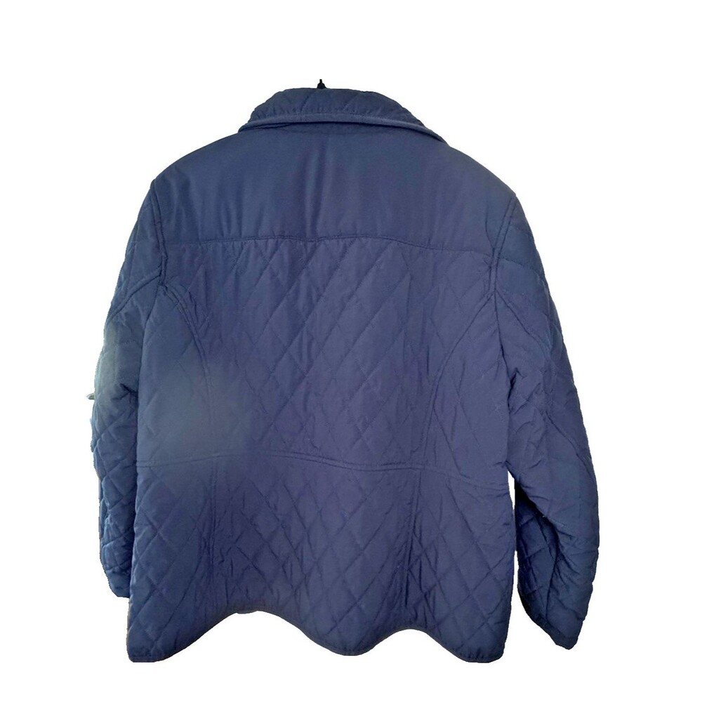 Tommy Hilfiger Quilted Jacket Women's XL Navy Blue Snap Front, Preppy - Picture 5 of 14